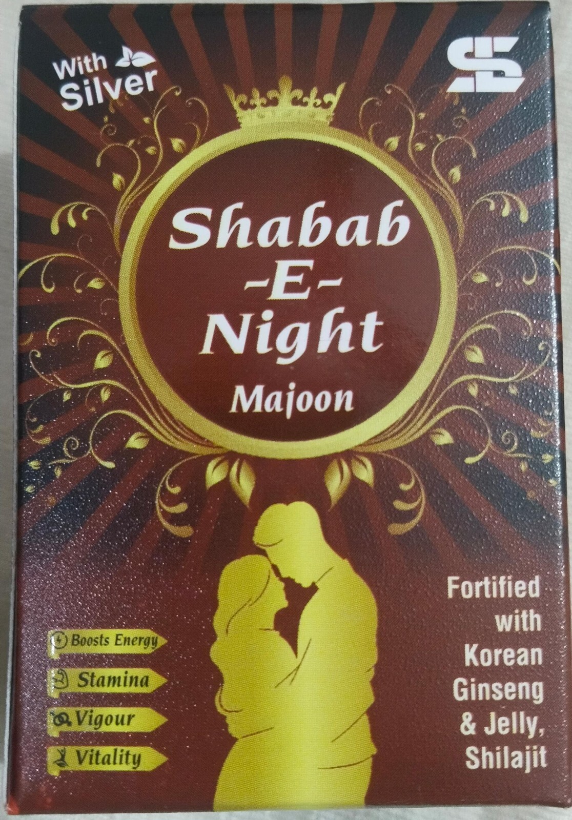 Shababe Night Majoon con Shilajit Coreano Plateado Mejora el Deseo Sexual y la Vitalidad