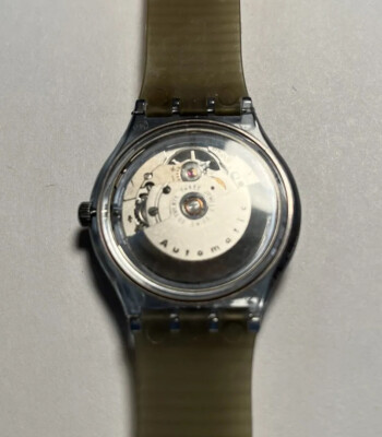 1991 Swatch Watch Automatic SAN100 Blue Matic Excellent Cond
