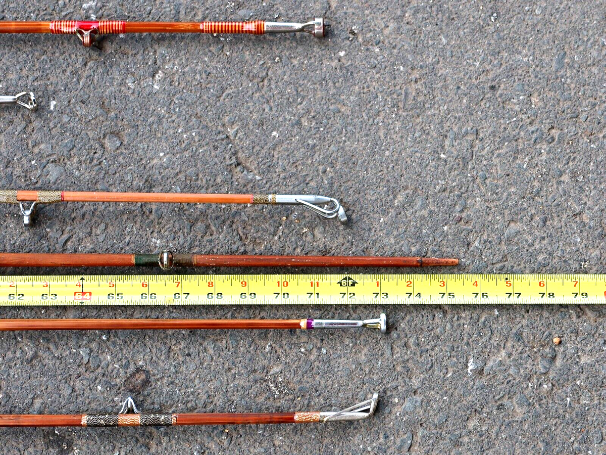 Vintage Bamboo Fishing Rods 6 Heavy Duty Boat Poles | eBay