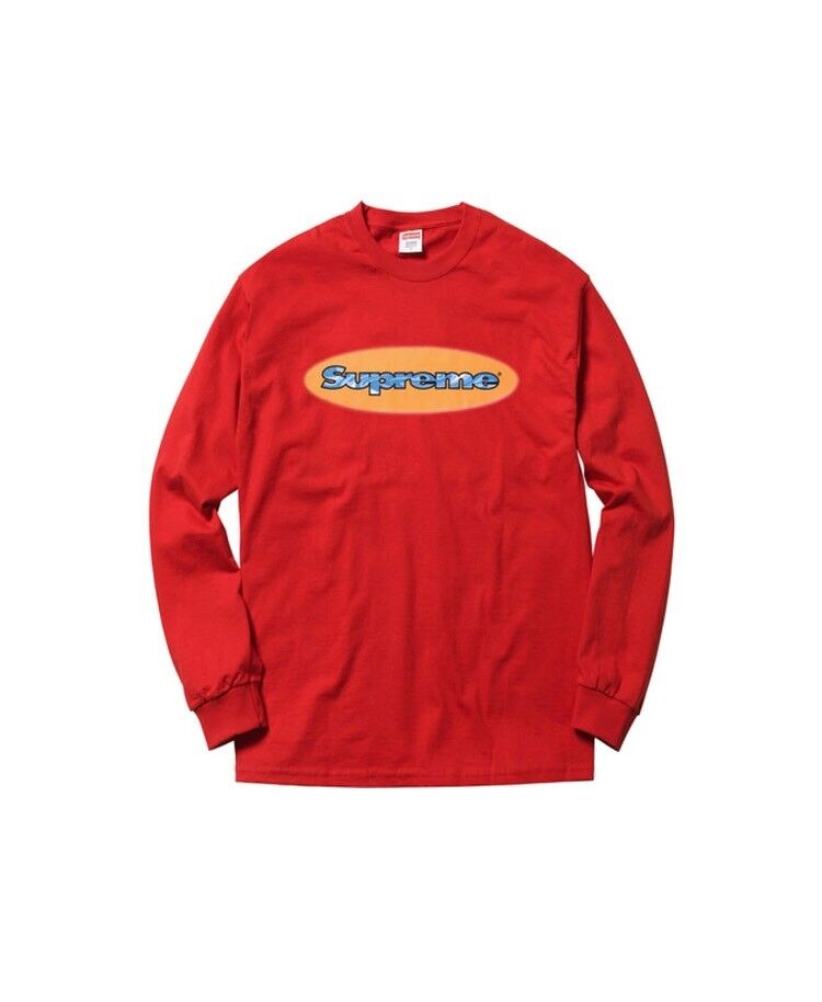 Supreme New York SS18 Ripple Long Sleeve Red XL 100 Supreme New York SS18 Ripple Long Sleeve Red XL 100