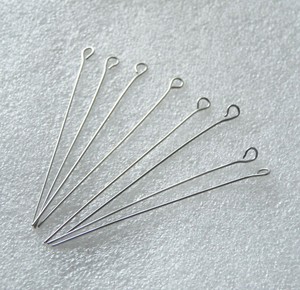 40x Stainless Steel Eye Pins Silver Tone 30mm/40mm/50mm Beading