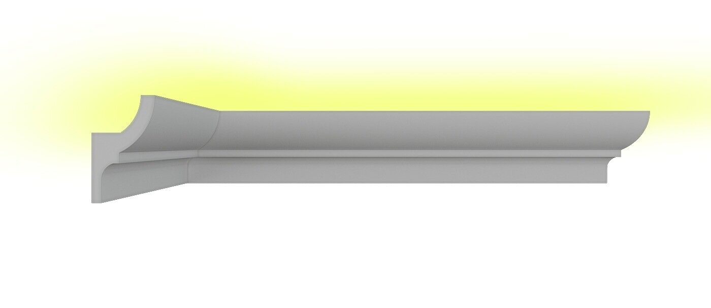 20m+4 Ecken Indirekte Beleuchtung LED Lichtprofile Wand Stuckleiste Profil BL 16