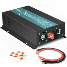 3000W Pure Sine Wave Power Inverter 18VDC to 120/220VAC RV/Car/Home/Track Solar