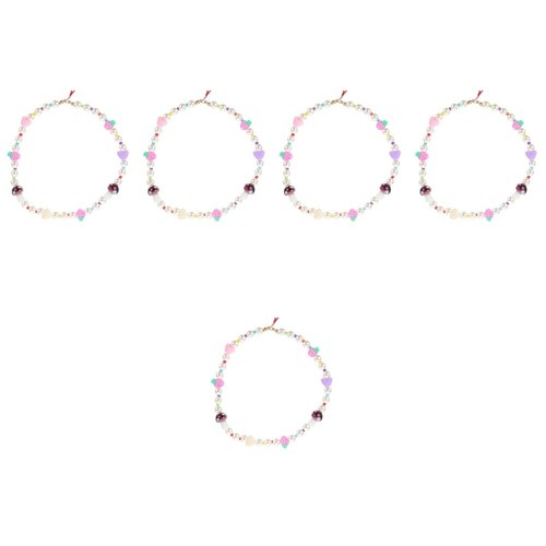 Set of 5 Nachahmung Perlen Handy Kette Telefon Charms Telefondekore