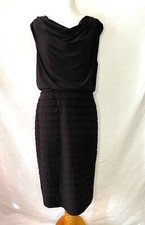 Adrianna Papell Dress Womens 8 Sleeveless Black Stretch