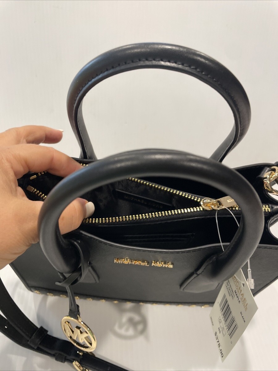 トップス Maple NEW Michael Kors Maple SM SATCHEL Leather W GOLD Stud Top