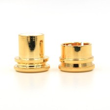 Pair XLR Female Male Plug Noise Reducing Caps PTFE Insulation 24k Gold Plated
