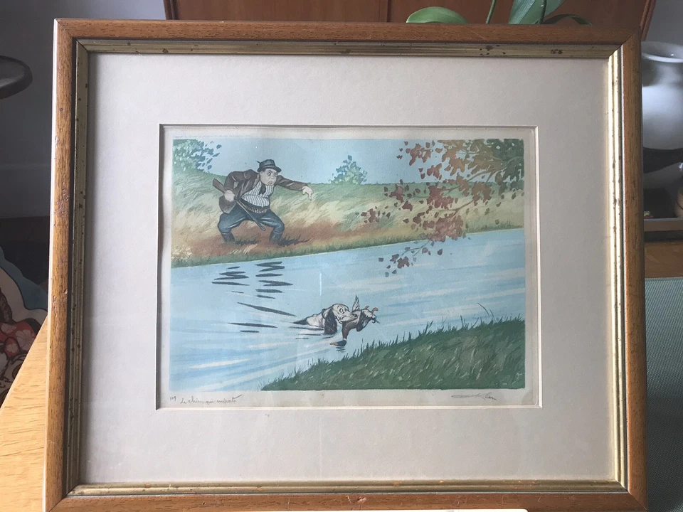 Arthur Boris Klein Dit O’Klein Gravure Le Chien Qui Emporte - Photo 2/4