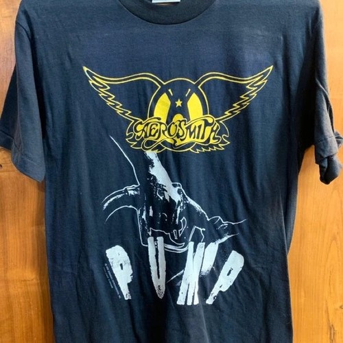 Aerosmith Pump black Short sleeve T shirt Rock band black tee NH14812