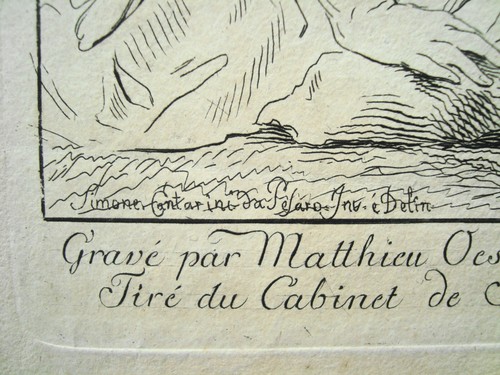 Matthias Oesterreich (1716-1778) Jesus Krippe Maria wunderschöne Radierung 1752 - Picture 2 of 6