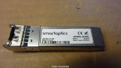 SmartOptics J9150D HP Aruba 10G SFP+ LC SR 850nm 300m OM3 MMF Transceiver SFP