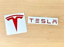 Tesla Model 3 (2024 to Current) Frunk Logo+Trunk TESLA letters Decal Vinyl Wrap