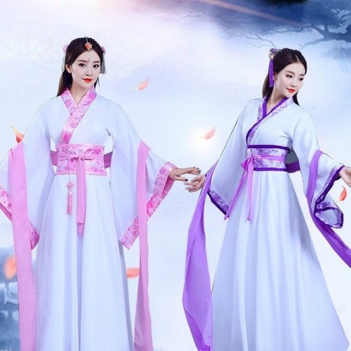 Dama Hanfu Traje Ruqun Chino Tang Dinastía Disfraz Danza Folclórica Vestido Tradicional - Imagen 1 de 20