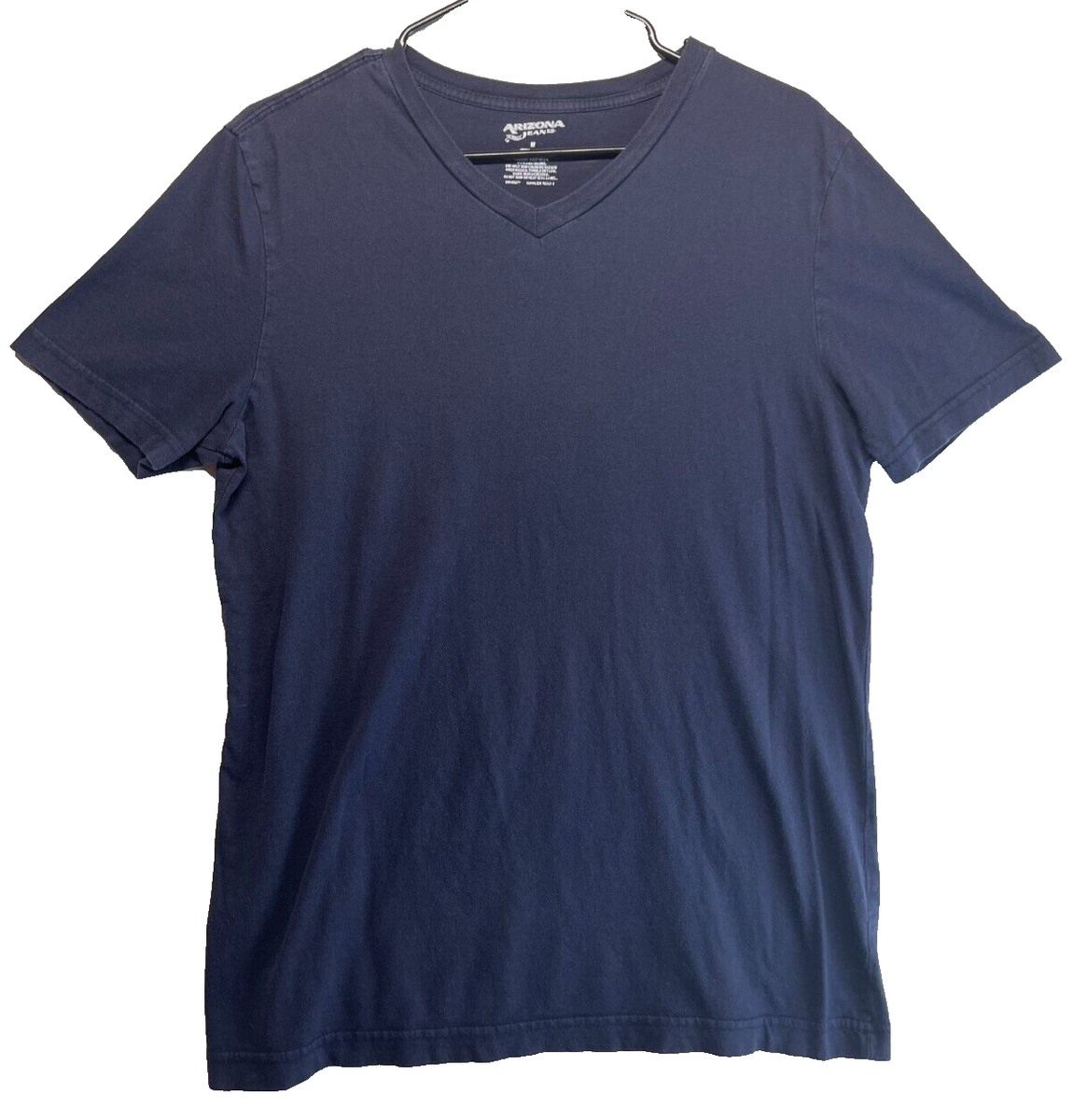 Arizona Jeans Co. Mens V Neck T Shirt Size Medium Navy Blue
