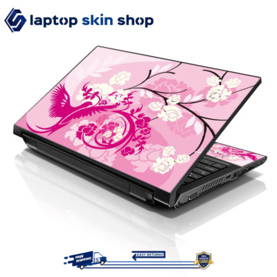 Laptop Skin Sticker Decal Cover for Notebook Apple Asus HP Bird Floral 13-16 in