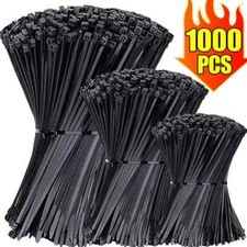 1000/100Pcs Nylon Cable Zip Ties Self-Locking Cord Ties Straps Adjustable