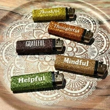 Thanksgiving Mindfulness Assorted Fall Glitter Color Lighters
