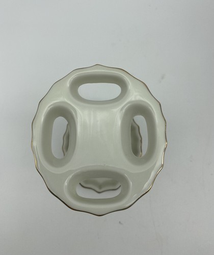 Portaspazzolino da denti vintage in porcellana 4 slot disegno floreale 4'' - Foto 5 di 6
