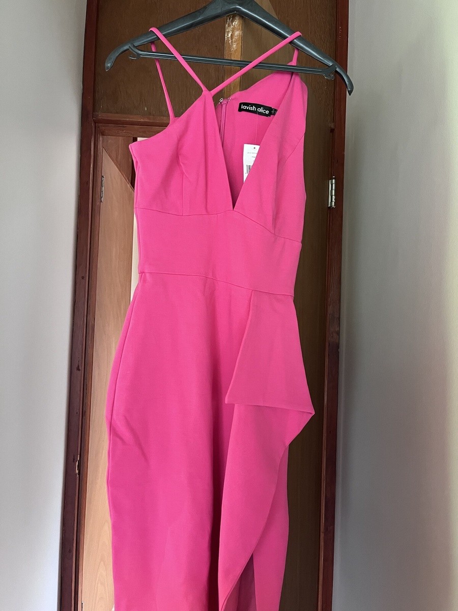 Lavish Alice Womens Pink Plunge Midi Party Sheath Dress 2 | eBay Lavish Alice Womens Pink Plunge Midi Party Sheath Dress 2 | eBay