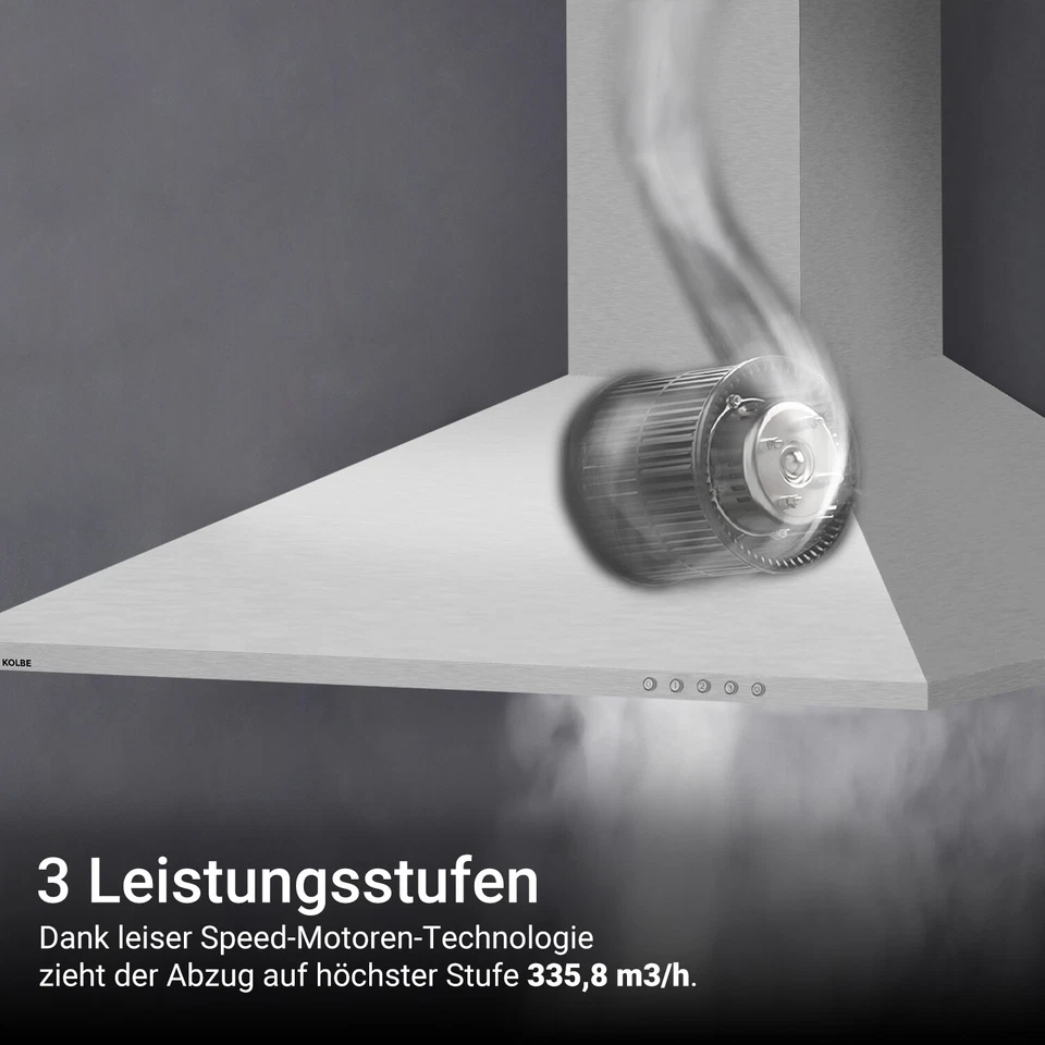 Cappa aspirante 60cm  Inclinata acciaio inossidabile Funzionamento a pulsante - Immagine 4 di 4