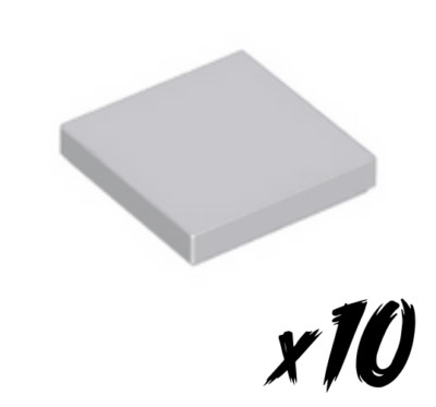 10x LEGO 3068   2x2 Tile   Fliese   hellgrau   Light Bluish Gray