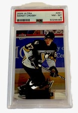 NHL Fleer Ultra, PSA 50296489, NM-MT 8, Rookie, Card#251, Sidney Crosby,Penguins