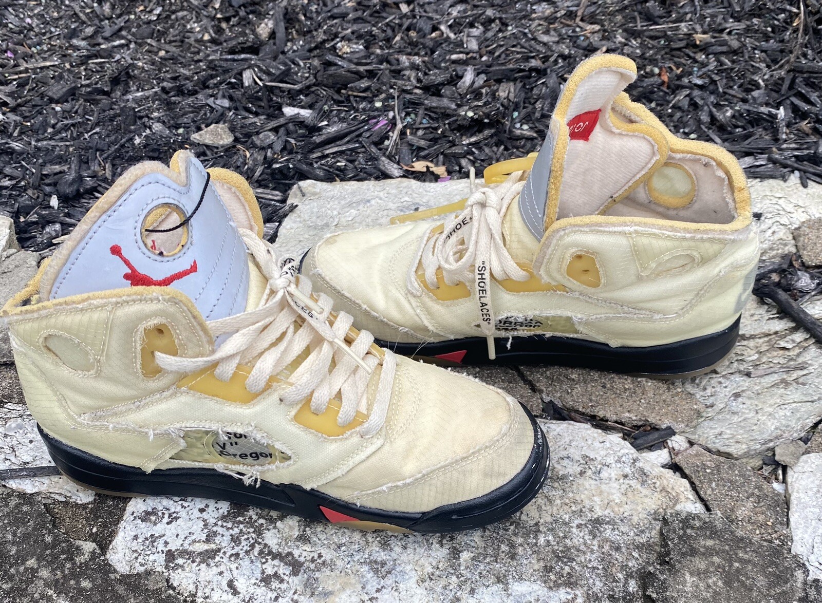 OFF WHITE X NIKE Nike Air Jordan 5 Retro SP x Off vela bianca (PS) taglia 2 5 CV4827 100