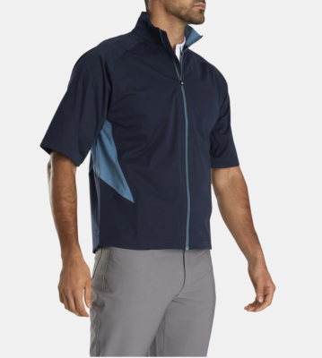 Footjoy Men's Golf HydroKnit Short Sleeve Jacket Navy/Denim Large