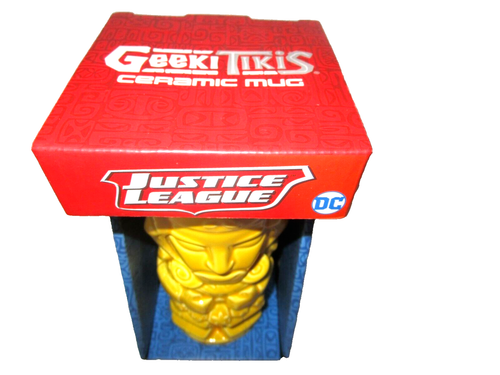 Wonder Woman GEEKI TIKI Yellow Ceramic Mug Justice League 14oz NIB - Picture 4 of 6