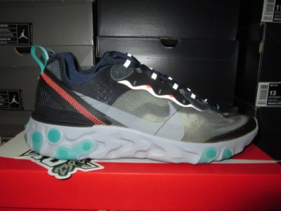 NIKE REACT ELEMENT 87 MIDNIGHT NAVY NEPTUNE BLUE AQ1090 005  display picture 2