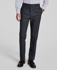 Calvin Klein Men's Gray Solid Slim Fit Performance Dress Pants Size 34W 30L