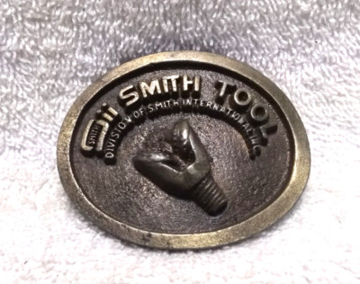 Smith Tool Oil Gas Mining Drill Bits International Vintage Belt Buckle