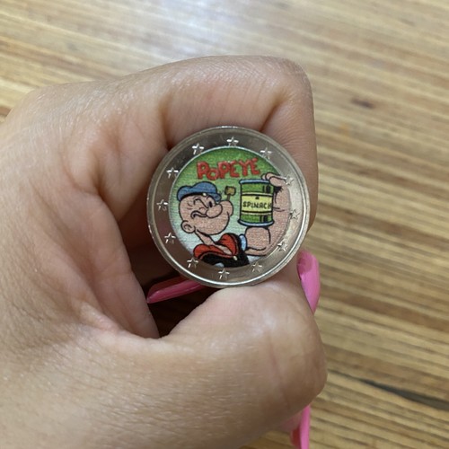 2 Euro Coloured Coin Single box Popeye the Sailor Man - Picture 3 of 5