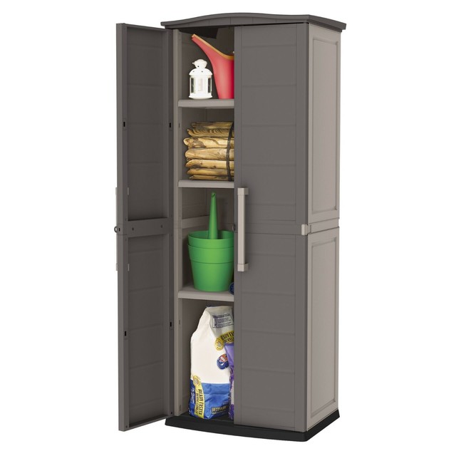 Keter 228852 Boston 70in Tall Indoor Outdoor Storage Utility