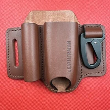 New LEATHERMAN, Ainsworth EDC Premium Leather Sheath, Brown Large, Surge, OHT!