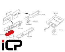 Interruttore alzacristalli elettrico lato guida RH adatto a: Subaru Forester STi SG9 05-06
