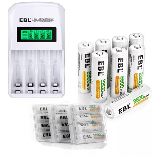 EBL 1.2V Rechargeable AA AAA Batteries 1100/2800mAh / Battery Charger LOT - Picture 44 of 57