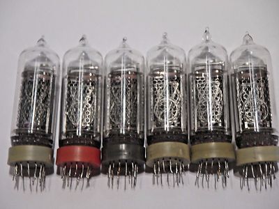 IN-14 IN14 Nixie Röhren für Uhr gebraucht 100% getestet funktioniert 6 Stück ...