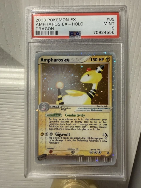 Ampharos ex 89/97 (2003) Pokemon TCG EX Dragon Holo Ultra Rare PSA