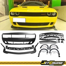 Fits 08-14 Dodge Challenger Front Bumper Cover & SRT Lip & Fender Flares PP