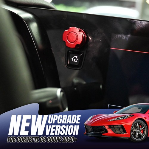 For Corvette C8 E-Ray Z06 Stingray 20+ Red Aluminum High-end Volume Control Knob - Picture 9 of 10