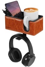 Desk Cup Holder Clip on Pen Holder Headphone Hanger Headset Stand Rotatable C...