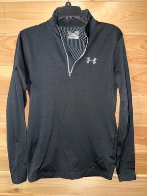 Under Armour ColdGear Authentics 1/2 Zip Long Sleeve Shirt Women's Small Black