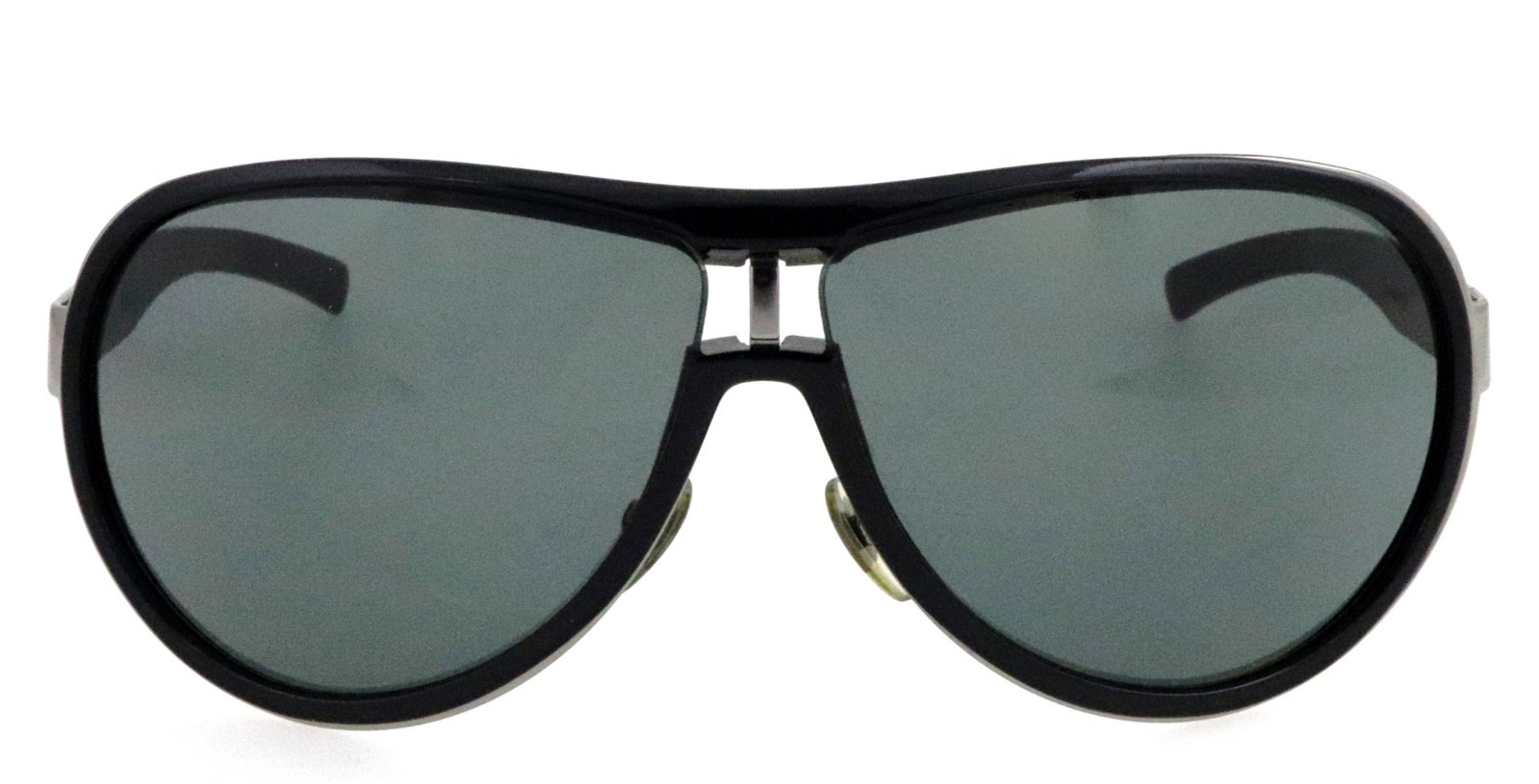 New GUCCI GG1566/S REE95 66mm Black Silver Aviator Sunglasses Italy Unisex image 2