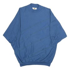 SLOPPY JOE'S Womens Blue Cotton Blend Sweatshirt One Size Crew Neck Casual