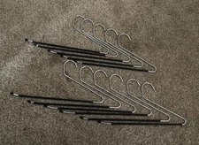 11 Used Open Ended Pants Hangers Non-Slip for Trousers Slacks Jeans 
