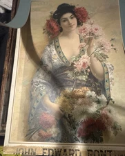 1890s-1900s Chromolithograph Geisha Women By John Edward Ponting Original Rare!!