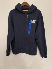 CAT Caterpillar Hooded Heavy Construction Equipment Hoodie Sweatshirt Men Large