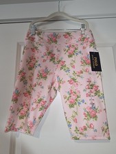 Polo Ralph Lauren Girls Pink Floral Bike Shorts NWT Size L 12-14