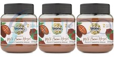 Biona Organic Milk Chocolate Hazelnut Spread - 350g (Pack of 3)